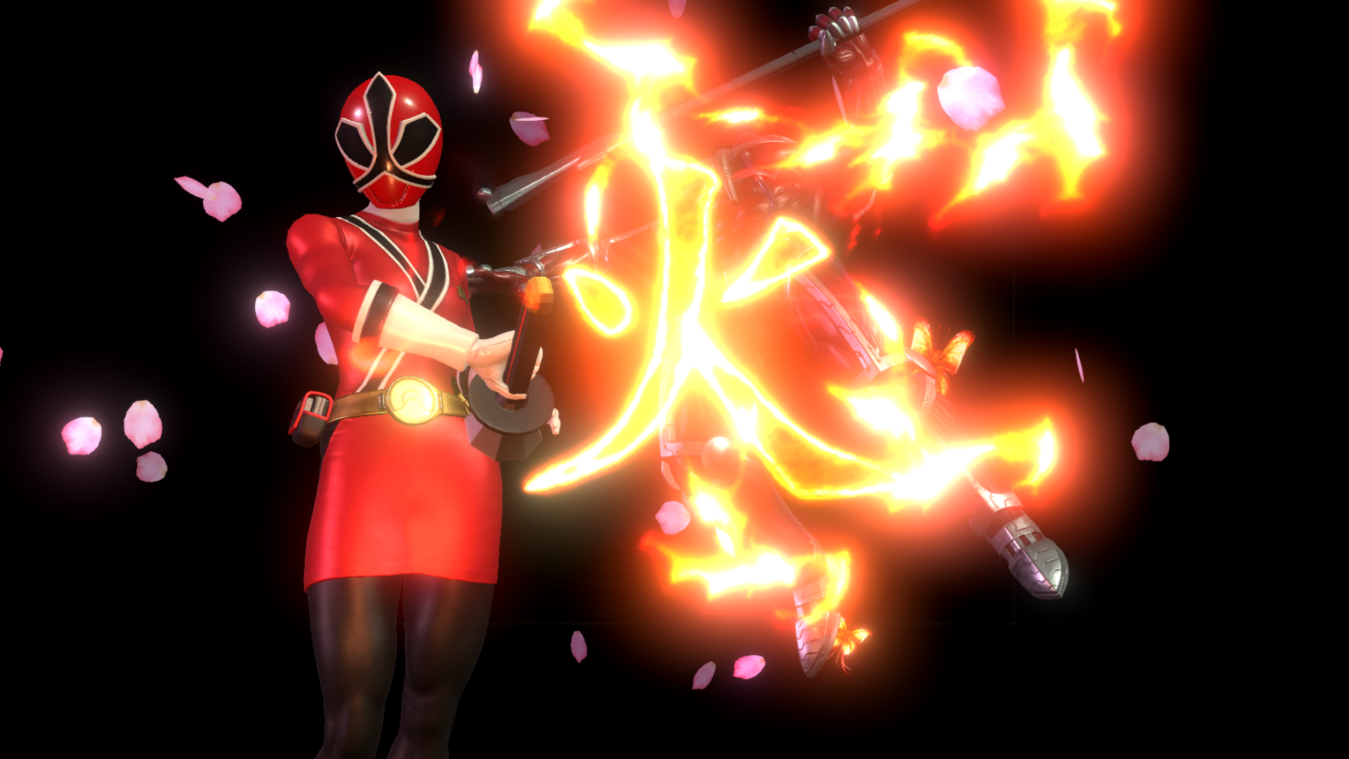 Red Samurai Ranger Intro Simbolo Samurai Power Ranger Rosa